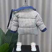 Jachetă îngroșată pentru băieți, toamnă și iarnă, căptușită, căptușită, pentru copii, fleece, pentru băieți, frumoși, uniformă de baseball