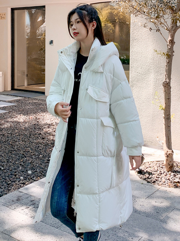 2023-as téli női parkok hosszú dzsekik Alkalmi vastag, meleg kapucnis kabát Női pufferkabát Téli ruhák Felsőruházat Szélálló kabát