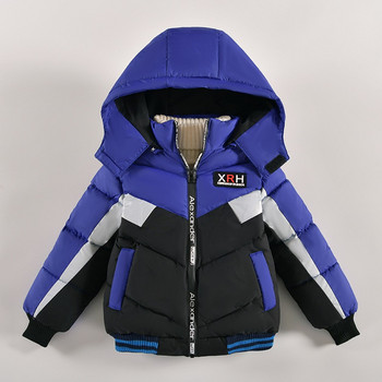 Зимно яке Дебело топло пачуърк палто с качулка и цип Момчета Връхни дрехи за бебета Нови деца Бебешки есенни ежедневни дрехи за 2-5 години