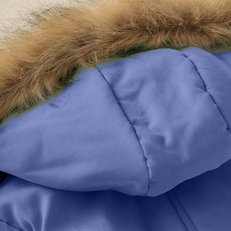 2023 Iarna îngroșați paltoane matlasate femei Parka guler de blană cu glugă caldă fleece jachetă lungă femei ocazional îmbrăcăminte jachetă din bumbac