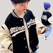 Jachete pentru băieți, ținute de primăvară și toamnă, noi stiluri occidentalizate, topuri la modă și costume de baseball pentru copii de 8 ani