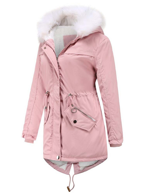 2022, iarnă, parcas supradimensionată pentru femei, la modă, solidă, groasă, caldă, cu glugă, din bumbac, căptușită, ocazional, largi, jachete