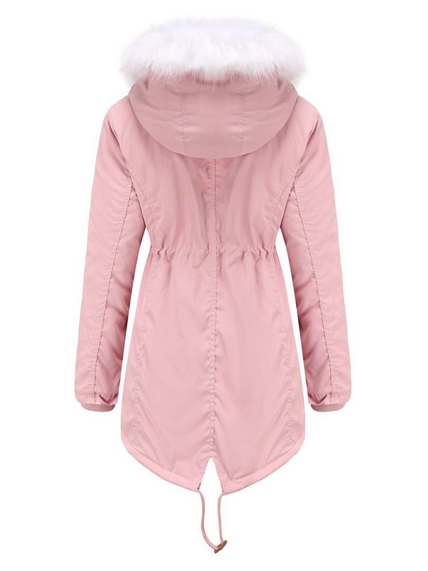 2022, iarnă, parcas supradimensionată pentru femei, la modă, solidă, groasă, caldă, cu glugă, din bumbac, căptușită, ocazional, largi, jachete