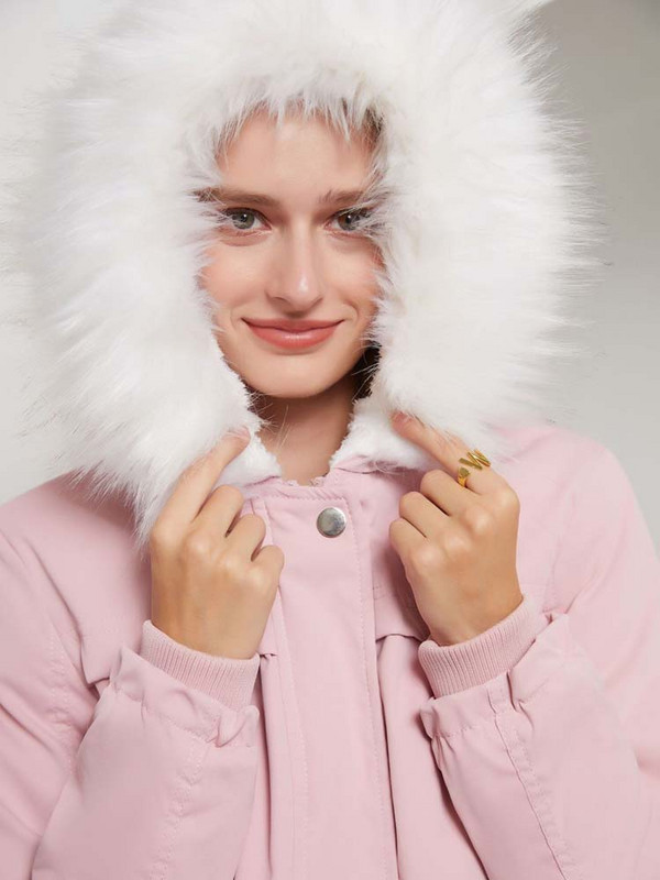 2022, iarnă, parcas supradimensionată pentru femei, la modă, solidă, groasă, caldă, cu glugă, din bumbac, căptușită, ocazional, largi, jachete