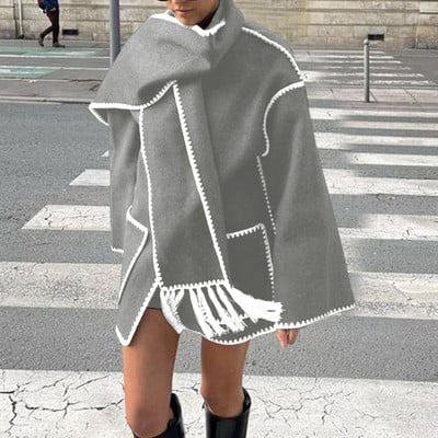 Új elegáns kis illatos széldzseki Női alkalmi gyapjúszövet farmer dzsekik karcsúsított utcai ruházat köpeny kabátok vintage kabát