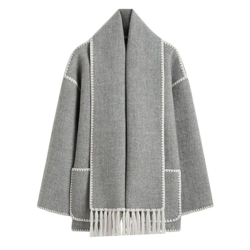 Új elegáns kis illatos széldzseki Női alkalmi gyapjúszövet farmer dzsekik karcsúsított utcai ruházat köpeny kabátok vintage kabát