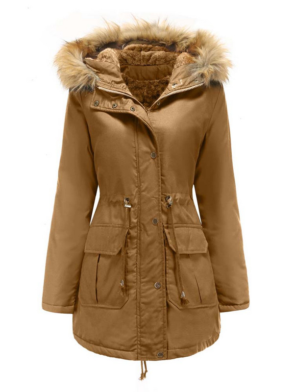 Sieviešu ziemas lielizmēra jaka Modes ar kapuci brīva Abrigo Mujer bieza kokvilnas polsterēta stepēta mēteļi Sieviešu virsjaka Parkas