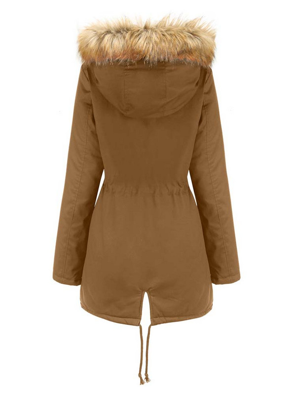 Sieviešu ziemas lielizmēra jaka Modes ar kapuci brīva Abrigo Mujer bieza kokvilnas polsterēta stepēta mēteļi Sieviešu virsjaka Parkas