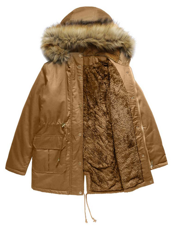 Sieviešu ziemas lielizmēra jaka Modes ar kapuci brīva Abrigo Mujer bieza kokvilnas polsterēta stepēta mēteļi Sieviešu virsjaka Parkas