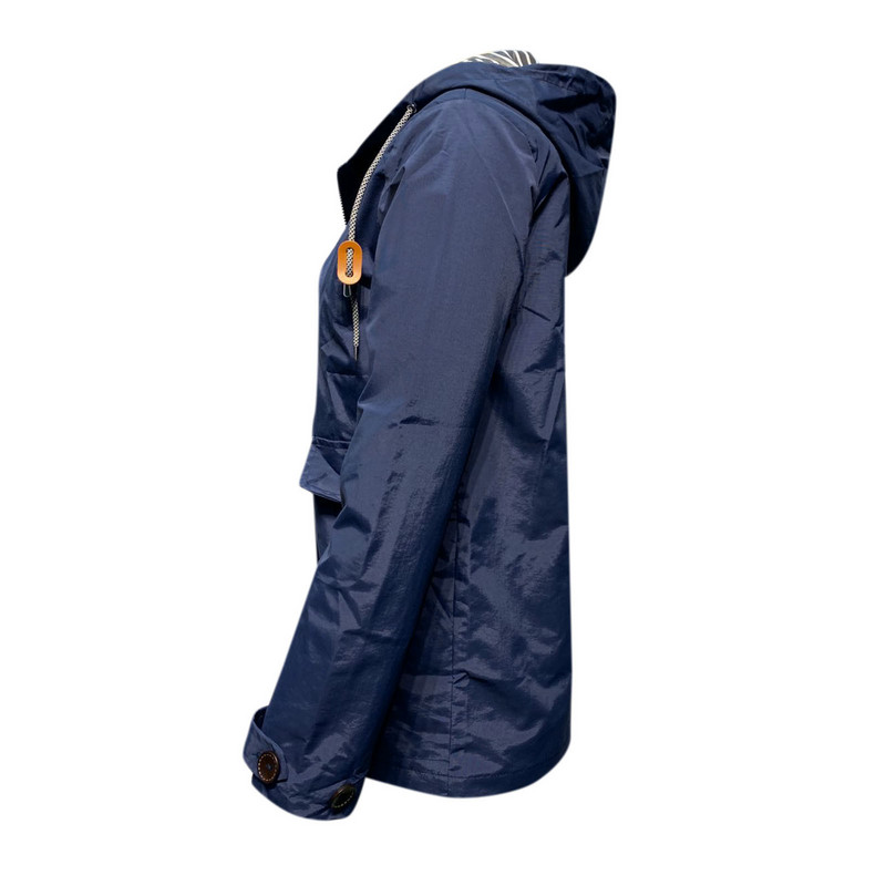 Visvairāk pārdotās ziemas jakas sievietēm Liela izmēra sieviešu rudens apģērbi vidēja garuma ar kapuci, viegla vējjaka 여성가을의류