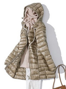 Jachete de iarnă noi 2023 pentru femei, haină lungă din puf de rață alb, parka cu glugă, căptușită, ultra ușoară, portabilă, pentru femei