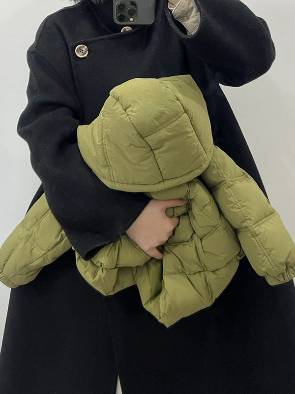 Ziemas zēni meiteņu mētelis ar kapuci Bērnu kokvilnas apģērbi ikdienas stilā kvadrātveida režģis Vidējie tīņi bērnu vates jaka XMP474