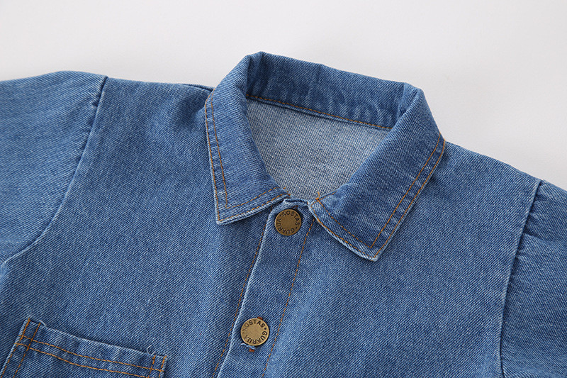 Zēniem karikatūra Dinozauru apdruka Džinsu Pavasara Vasaras Jakas Toddler Zēni Zili Kokvilnas Džinsi Mēteļi