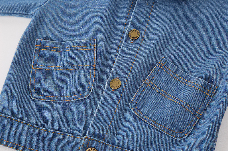 Zēniem karikatūra Dinozauru apdruka Džinsu Pavasara Vasaras Jakas Toddler Zēni Zili Kokvilnas Džinsi Mēteļi