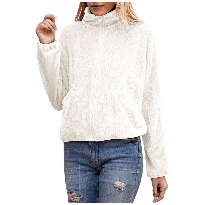 Zimné bundy pre ženy, zimné oblečenie pre väčšie veľkosti, dámske bundy, odhalený golier, patchwork, dlhý rukáv, plyšové vrecká, zipsový kabát