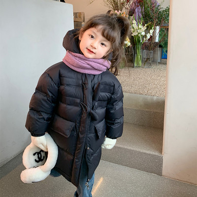 Jachetă de iarnă din puf de rață pentru fete, noua modă pentru copii, jachetă lungă coreeană, super moale, confortabilă, școală în aer liber, păstrează hainele calde