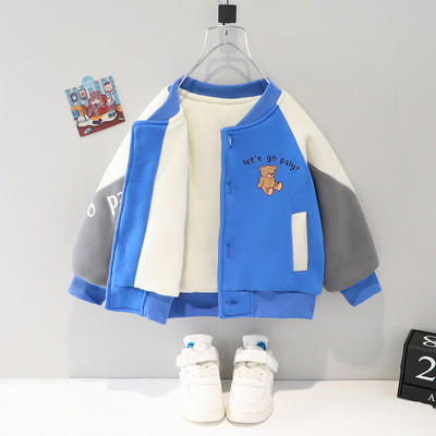 Jachetă caldă de catifea pentru copii Plus, haină pentru copii, băiețel, fetiță, desene animate, iarnă, îmbrăcăminte exterioară pentru copii mici, pentru nou-născut, haine pentru copii