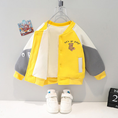 Jachetă caldă de catifea pentru copii Plus, haină pentru copii, băiețel, fetiță, desene animate, iarnă, îmbrăcăminte exterioară pentru copii mici, pentru nou-născut, haine pentru copii