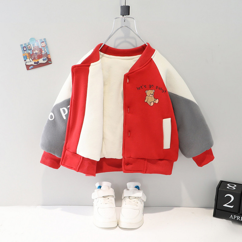 Jachetă caldă de catifea pentru copii Plus, haină pentru copii, băiețel, fetiță, desene animate, iarnă, îmbrăcăminte exterioară pentru copii mici, pentru nou-născut, haine pentru copii