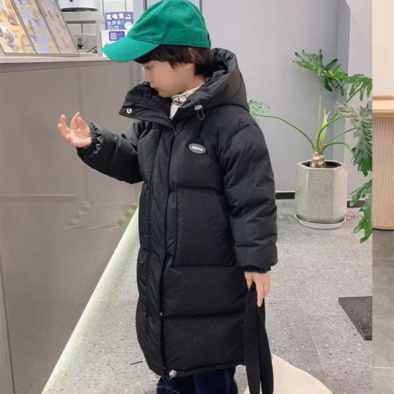 Meitenes Ziemas Jakas Bērnu Apģērbs Silts Dūnu Kokvilnas Jaka Mētelis ar kapuci Ūdensizturīgs Biezs Virsdrēbes Bērnu Apģērbs Parka Apģērbs