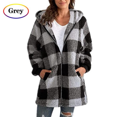 Jachetă cu zăbrele cu cusături pentru femei, nou sosire