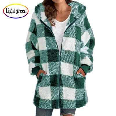 Jachetă cu zăbrele cu cusături pentru femei, nou sosire