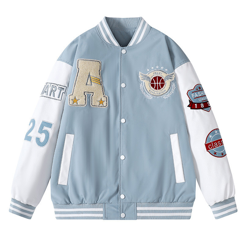 Jachetă bomber din lână de miel pentru femei, haină de modă Harajuku, haină de baseball, pentru femei Y2k, îmbrăcăminte de primăvară, toamnă