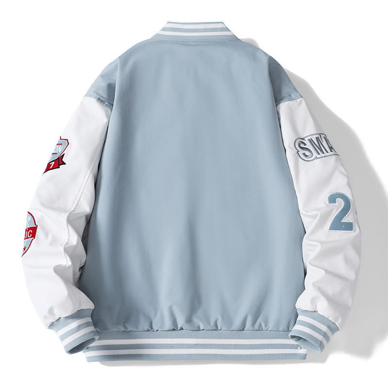 Jachetă bomber din lână de miel pentru femei, haină de modă Harajuku, haină de baseball, pentru femei Y2k, îmbrăcăminte de primăvară, toamnă