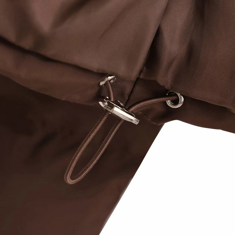 Palton maro de puf de toamnă iarnă Jachetă puf și paltoane pentru femei Mantocă căptușită din bumbac caldă Îmbrăcăminte exterioară Palton decupat cu glugă