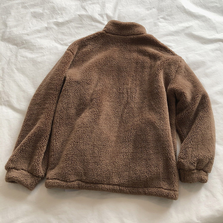 Paltoane calde cu guler ridicat, jachete de iarnă cu mânecă lungă, haine casual Harajuku, pentru acasă, Ropa Mujer