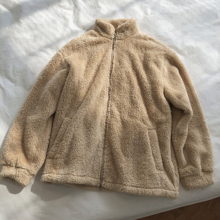 Paltoane calde cu guler ridicat, jachete de iarnă cu mânecă lungă, haine casual Harajuku, pentru acasă, Ropa Mujer