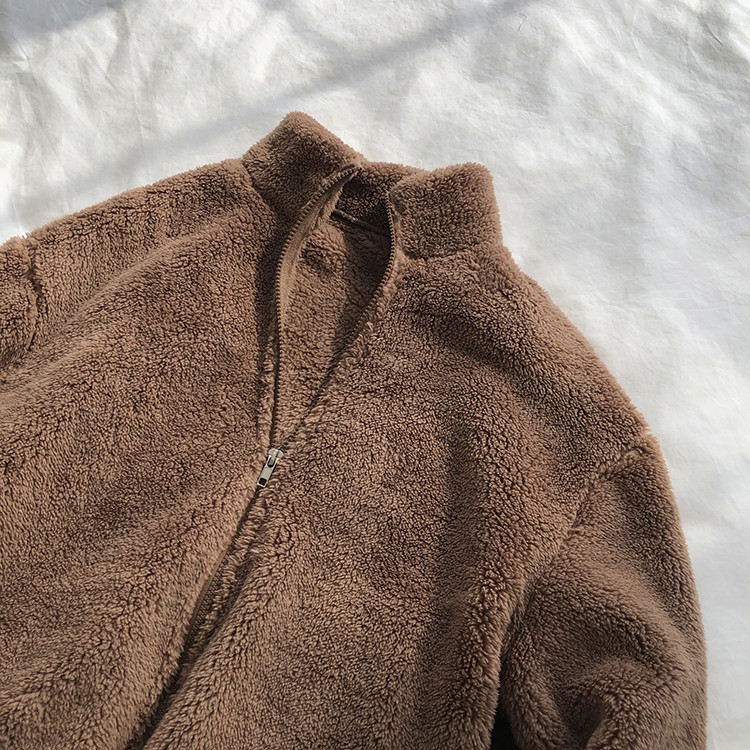 Paltoane calde cu guler ridicat, jachete de iarnă cu mânecă lungă, haine casual Harajuku, pentru acasă, Ropa Mujer