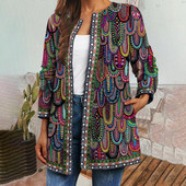 Palton pentru femei, haină frumoasă de toamnă, cu imprimeu de fluturi, jachetă de doamnă, caldă, vintage, cardigan, jachetă de primăvară, jachetă de iarnă pentru femei