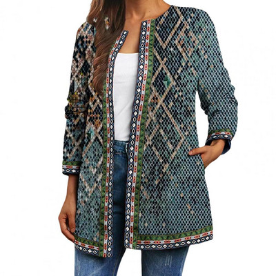 Palton pentru femei, haină frumoasă de toamnă, cu imprimeu de fluturi, jachetă de doamnă, caldă, vintage, cardigan, jachetă de primăvară, jachetă de iarnă pentru femei