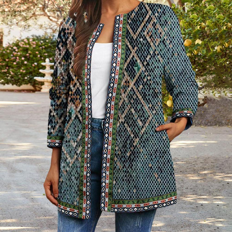 Γυναικείο παλτό Όμορφο φθινοπωρινό παλτό πεταλούδες στάμπα Γυναικείο τζάκετ Ζεστό vintage ζακέτα για άνοιξη Γυναικείο χειμωνιάτικο μπουφάν