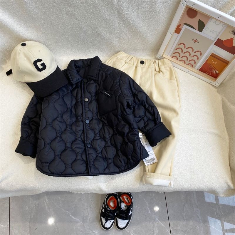2023 Koreai 2-8 éves Gyerekek Csecsemők Lányok Fiúk Alkalmi Őszi Felsőruházat Téli kabát gyerekkori kabátok Ing Gyerekruha
