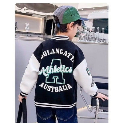 Ανοιξιάτικο φθινόπωρο για αγόρια μπουφάν Παιδικά σχολικά παλτό μπέιζμπολ για μαθητικά βαμβακερά αθλητικά ρούχα για τρέξιμο μπάσκετ για παιδιά 5-14 ετών