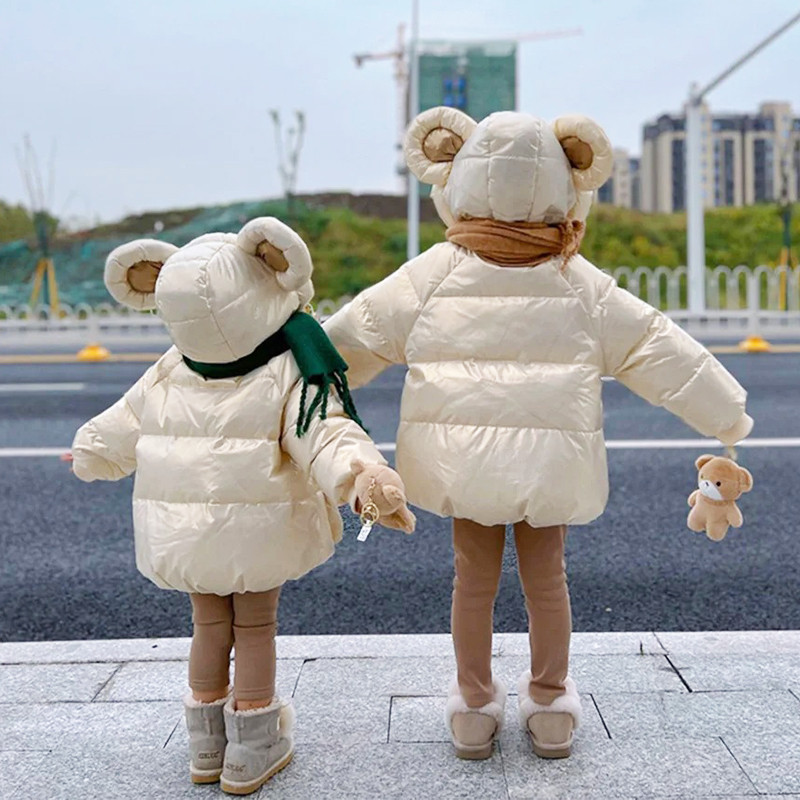 3 4 5 6 7 8 9 Ani Iarna Păstrați Caldura Fete Jachetă Crăciun Mică Prințesă Palton Drăguț Ureche Mare Glugă Copii Îmbrăcăminte impermeabilă