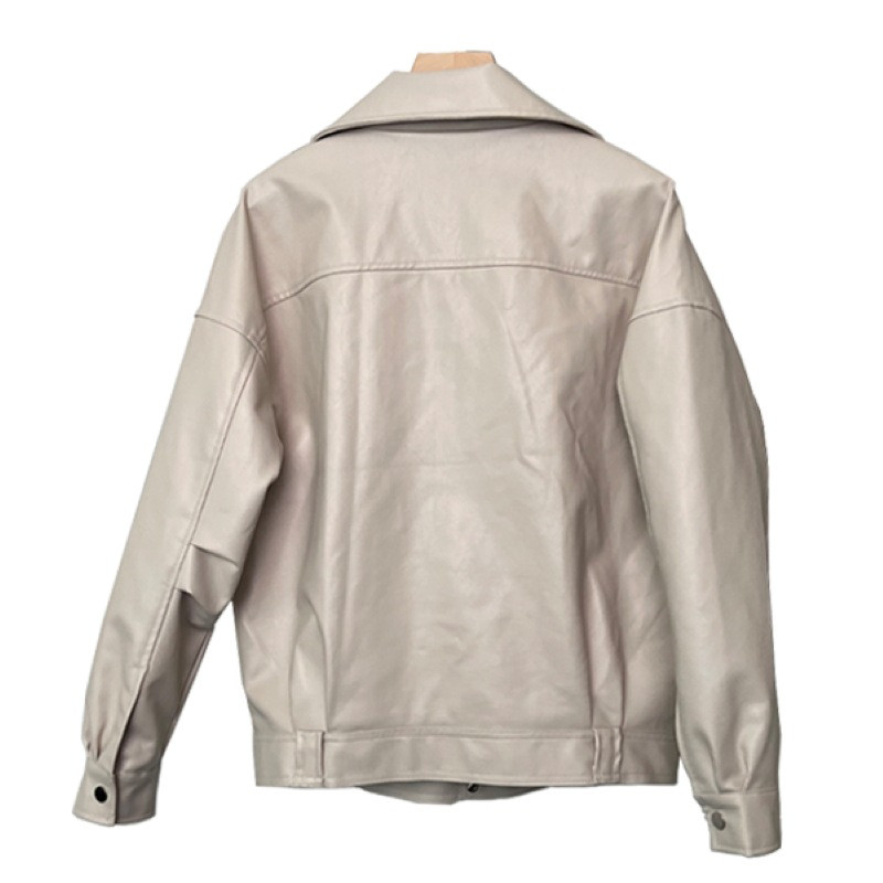 Sieviešu pu jaka vienkrāsains brīvs variants Bf stils brīvs variants sievietēm 2022. gada pavasara un rudens jaunums