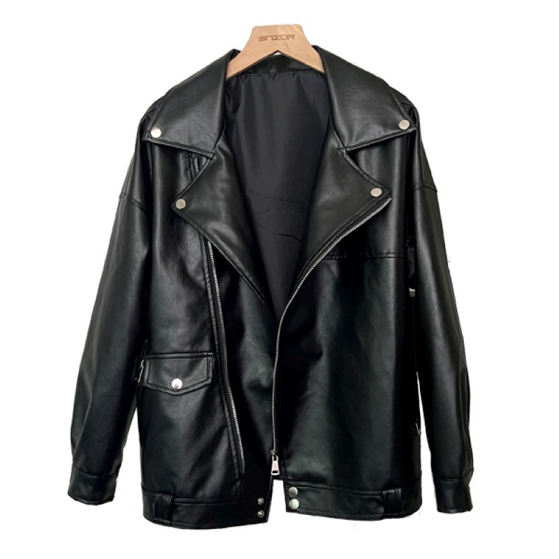 Sieviešu pu jaka vienkrāsains brīvs variants Bf stils brīvs variants sievietēm 2022. gada pavasara un rudens jaunums