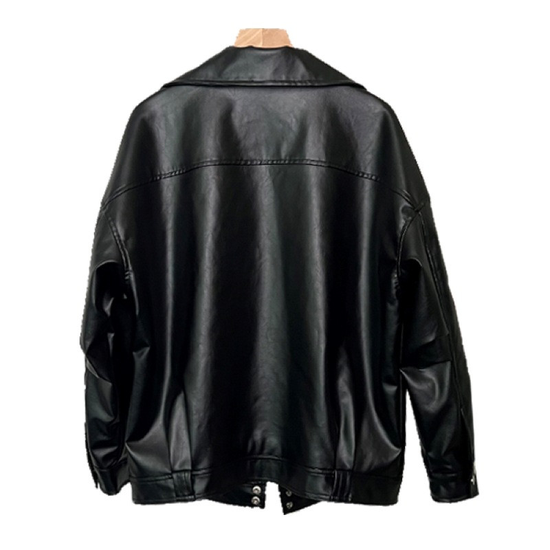 Sieviešu pu jaka vienkrāsains brīvs variants Bf stils brīvs variants sievietēm 2022. gada pavasara un rudens jaunums