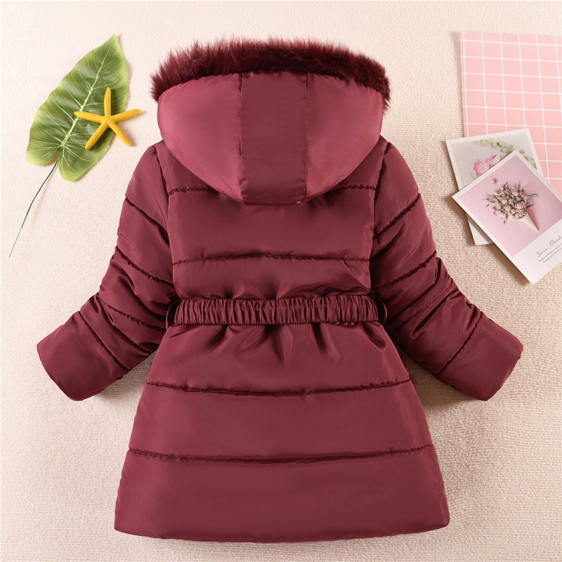 5 6 8 10 12 godina Zimska jakna za djevojčice Nova za zagrijavanje Kaput s krznenim ovratnikom Princess Gornja odjeća s kapuljačom i patentnim zatvaračem Rođendanski poklon Dječja odjeća