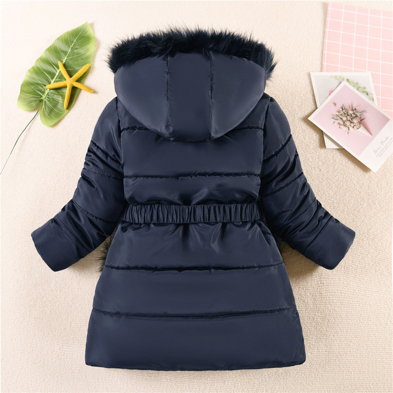 5 6 8 10 12 godina Zimska jakna za djevojčice Nova za zagrijavanje Kaput s krznenim ovratnikom Princess Gornja odjeća s kapuljačom i patentnim zatvaračem Rođendanski poklon Dječja odjeća