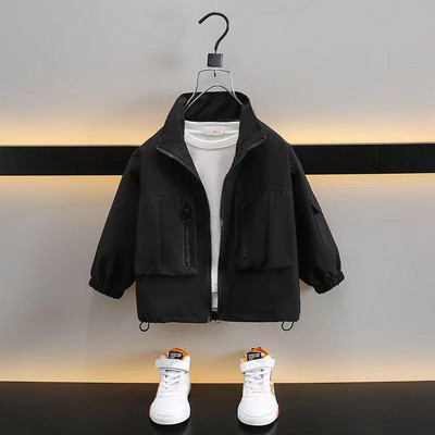 Jachetă pentru copii 2023, jachetă de toamnă pentru băiat, cu fermoar, cu glugă, jachetă de culoare solidă pentru copii 2 3 4 5 6 7 8 da