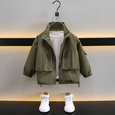 Jachetă pentru copii 2023, jachetă de toamnă pentru băiat, cu fermoar, cu glugă, jachetă de culoare solidă pentru copii 2 3 4 5 6 7 8 da