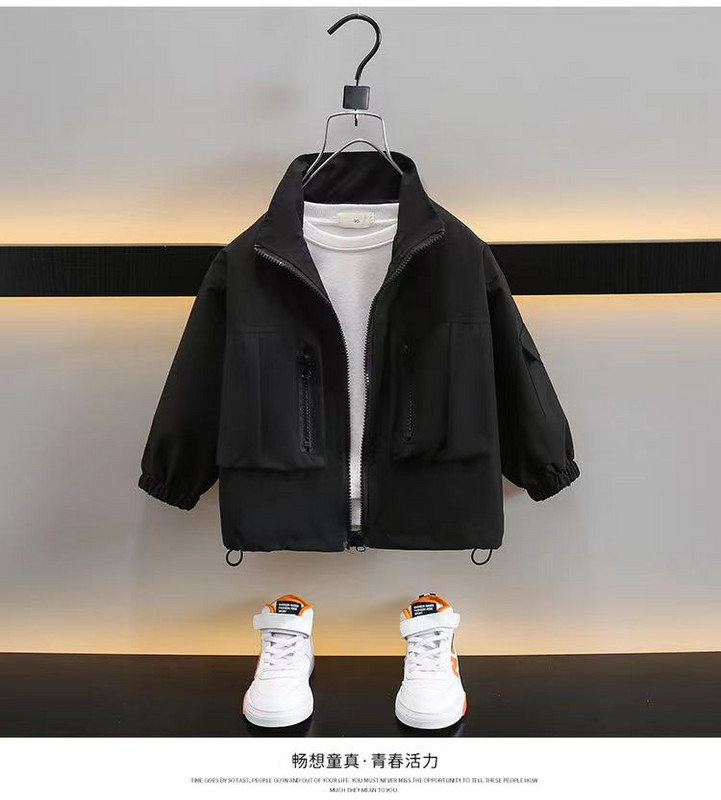 Jachetă pentru copii 2023, jachetă de toamnă pentru băiat, cu fermoar, cu glugă, jachetă de culoare solidă pentru copii 2 3 4 5 6 7 8 da