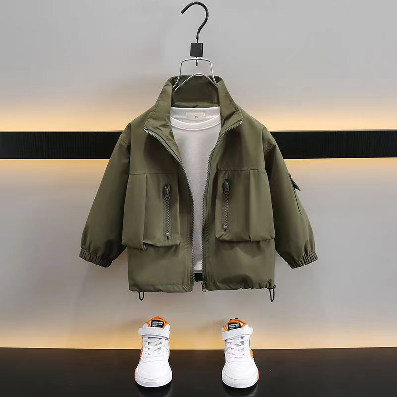 Jachetă pentru copii 2023, jachetă de toamnă pentru băiat, cu fermoar, cu glugă, jachetă de culoare solidă pentru copii 2 3 4 5 6 7 8 da