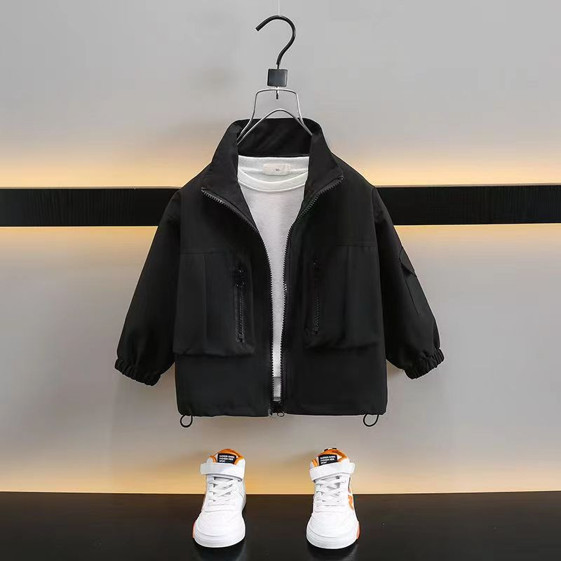 Jachetă pentru copii 2023, jachetă de toamnă pentru băiat, cu fermoar, cu glugă, jachetă de culoare solidă pentru copii 2 3 4 5 6 7 8 da