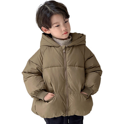 Maziem bērniem, mazuļiem, zēniem, meitenēm, ziemai, siltiem mēteļiem, ausīm ar kapuci, polsterētu jaku