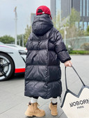 2-12Y Copii Puf Imbracaminte lunga Imbracaminte de iarna Adolescenti Baieti Fete Parka Captusita din bumbac Paltoane Copii Se ingroasa Jachete calde din bumbac W22